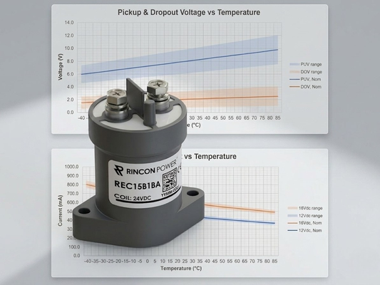 REC15 Coil Parameters Over Temperature